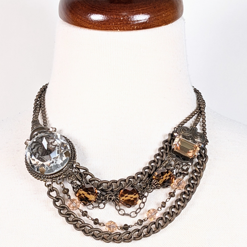 Sorrelli crystal bib style multi strand choker FIR - Picture 8 of 8